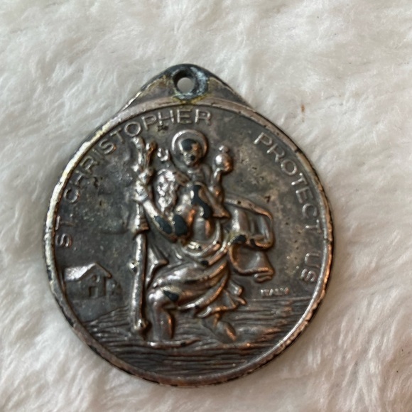 Vintage Pope Paul VI St Christopher Coin‎ Medallion Pendant Italy - Picture 2 of 7